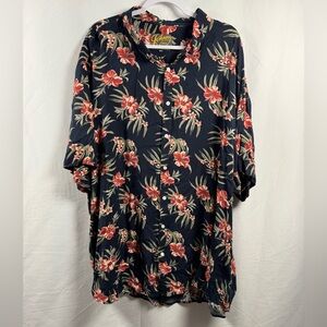 Johnny Bigg Men's Short Sleeve Floral Button Up Shirt 6XL